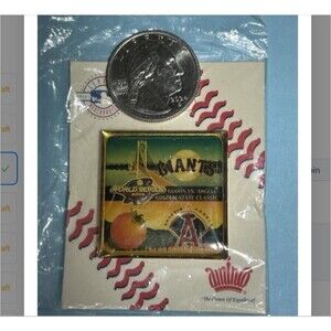 2002 World Series -Golden State Classic SF Giants vs CA Angels pin